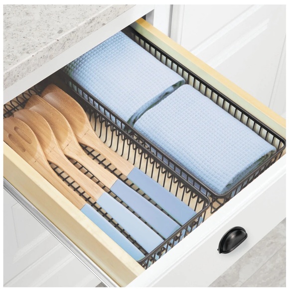 mDesign metal farmhouse storage bin containers set of 4. NWOT - Picture 2 of 6